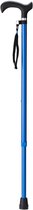Wandelstok Blauw met ergonomisch comfort handvat en polsbandje - Loopstok - Verstelbaar 76 - 98,5 cm - Lichtgewicht