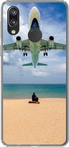 Geschikt voor Huawei P20 Lite (2020) hoesje - Strand - Zee - Vliegtuig - Siliconen Telefoonhoesje