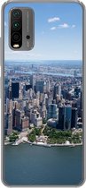 Geschikt voor Xiaomi Redmi 9T hoesje - New York - USA - Skyline - Siliconen Telefoonhoesje