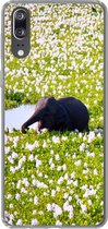 Telefoonhoesje Geschikt voor Huawei P20 hoesje - Olifant - Water - Planten - Groen - Natuur - Dieren - Siliconen Telefoonhoesje