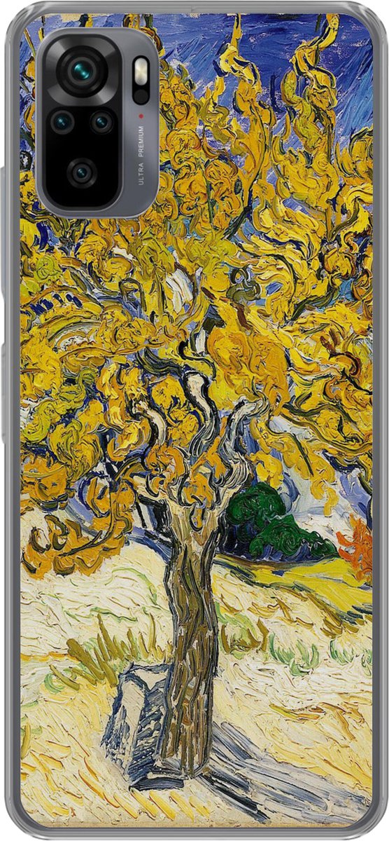 Telefoonhoesje Geschikt voor Xiaomi Geschikt voor Redmi Note 10 Pro hoesje - Moerbeiboom - Vincent van Gogh - Siliconen Telefoonhoesje Telefoonhoesje