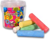 Crayons de tableau multicolores pour Enfants , 12 pièces | Comprend un panier à craie | Idéal pour École et les Hobby