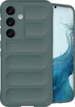 iMoshion Hoesje Geschikt voor Samsung Galaxy S24 Hoesje Siliconen - iMoshion EasyGrip Backcover - Donkergroen