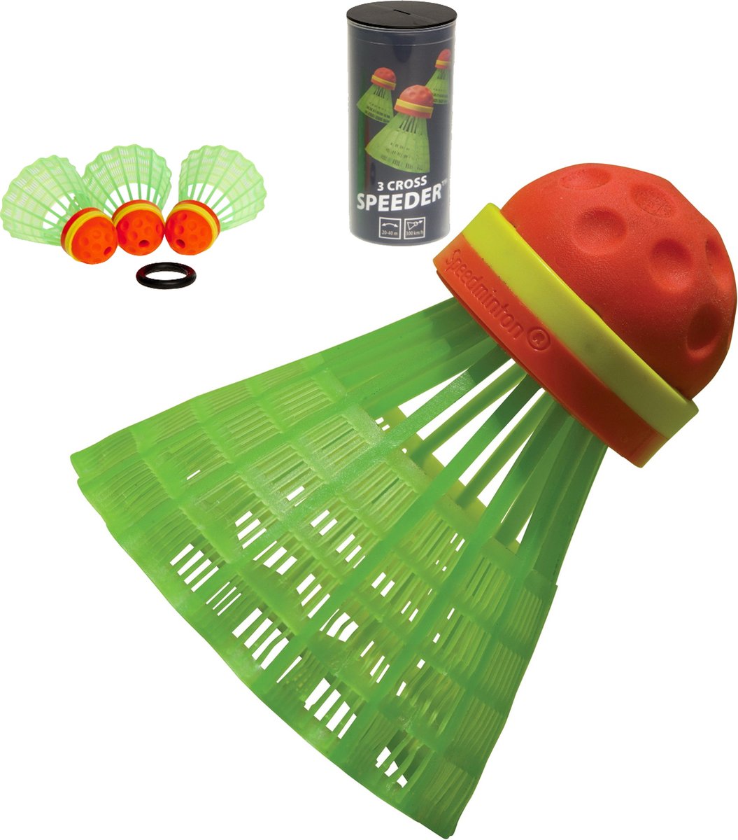Speedminton Fun Speeder - Confezione Da 3 Volani Per Speed Badminton/Crossminton, Per Principianti - Foto 4