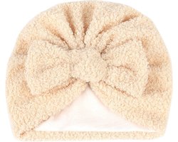 baby muts - teddy - meisje - beige - kraamcadeau - winter