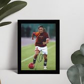 Francesco Totti Ingelijste Handtekening – 15 x 10cm In Klassiek Zwart Frame – Gedrukte handtekening - AS Roma - Voetbal - Football Legend