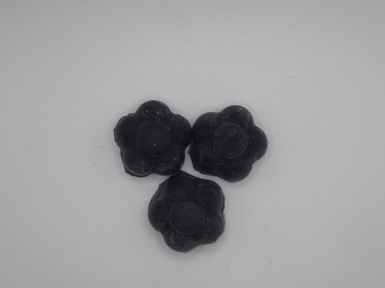 Wax Melts Bloemetjes 3 stuks Zwart, Zwarte Orchidee geur