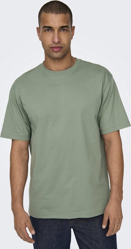 Only & Sons T-shirt Onsfred Life Rlx Ss Tee Noos 22022532 Hedge Green Mannen Maat - XXL