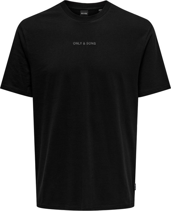 Only & Sons T-shirt Onslevi Life Reg Text Ss Tee Noos 22028147 Black Mannen Maat - XXL