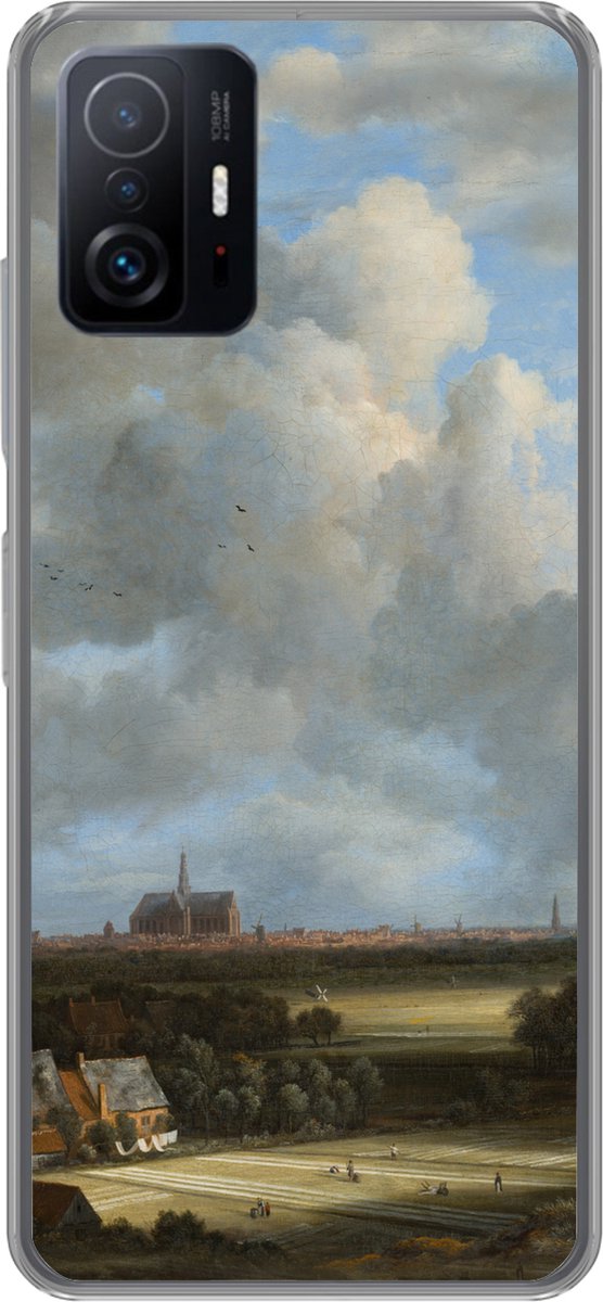 Telefoonhoesje Geschikt voor Xiaomi 11 Lite 5G NE hoesje - Gezicht op Haarlem met bleekvelden - Schilderij van Jacob van Ruisdael - Siliconen Telefoonhoesje Telefoonhoesje