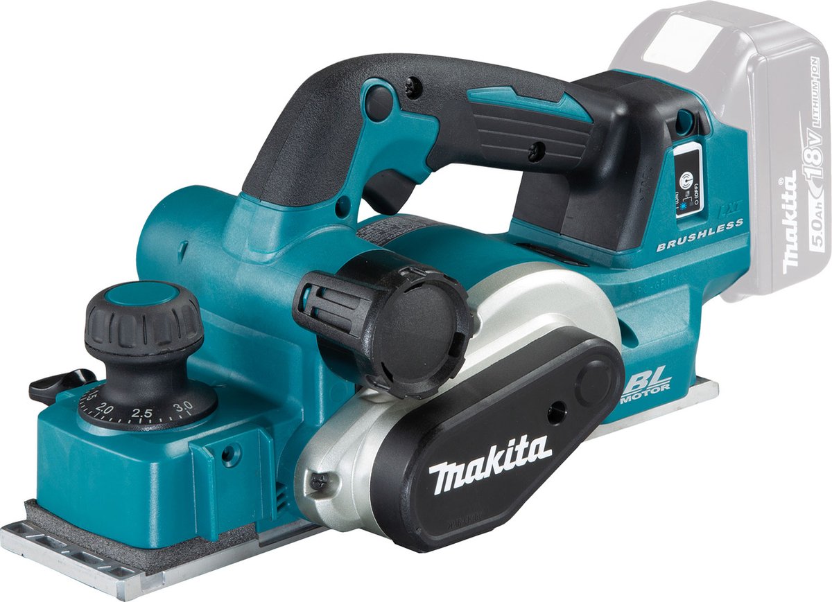 Makita DKP181Z draadloze schaafmachine met AWS radio-adapter 18 V (zonder batterij)