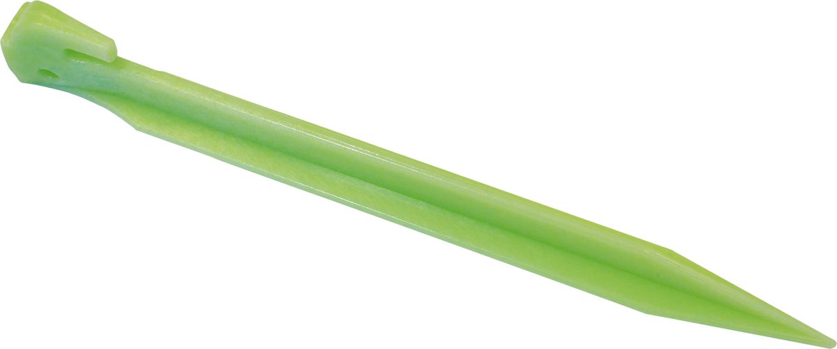 High Peak Plastic Haring Glow in the Dark Verpakking van 6 stuks 20 cm Groen