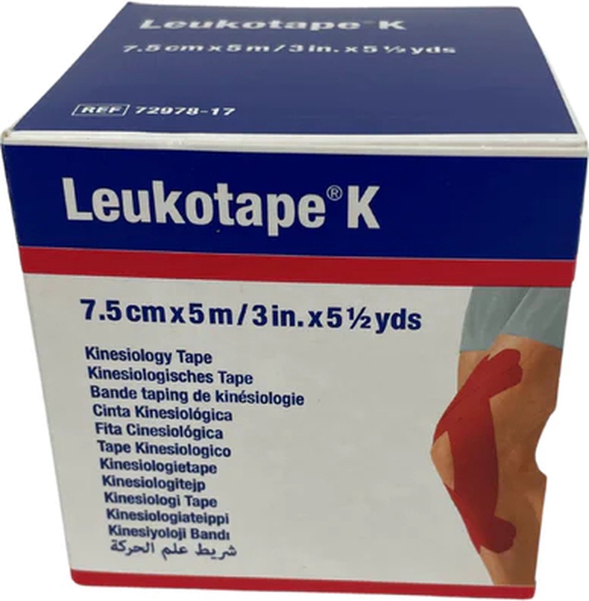Goedkoopste Leukotape Elastisch Kleefverband Blauw 7,5cm x 5m, 1st