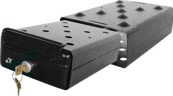 Coffre-fort AutoStyle - noir - avec support de fixation et 2 clés (22,5x16,5x8,5cm)