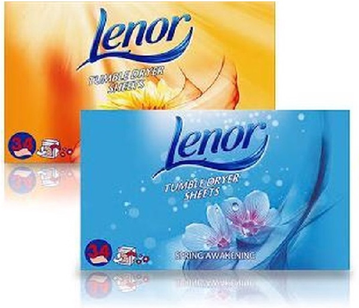 Goedkoopste Lenor Droogtrommeldoekjes Aprilfris Zomerbries 2x 34 stuks