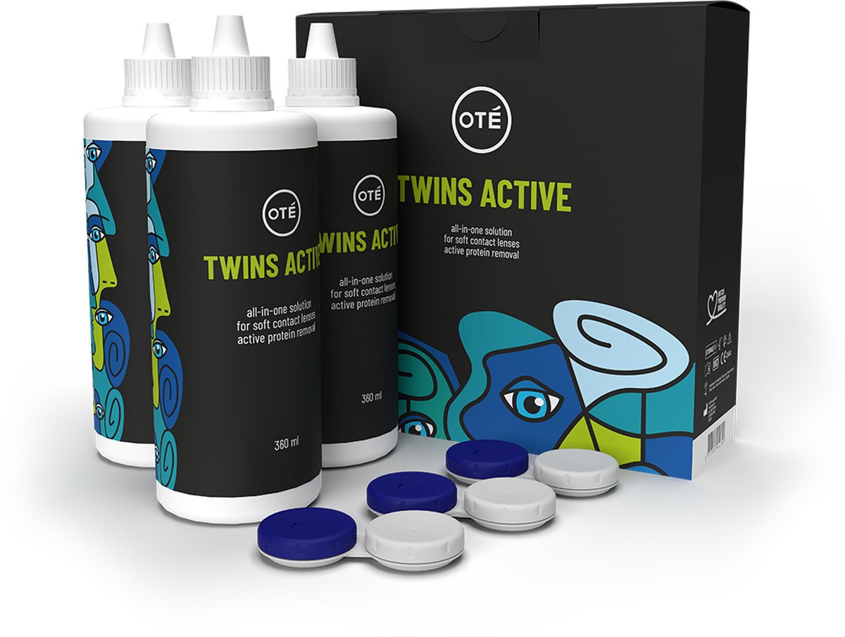 Goedkoopste Oté Twins Active all-in-one voor zachte contactlenzen - 3x360 ml