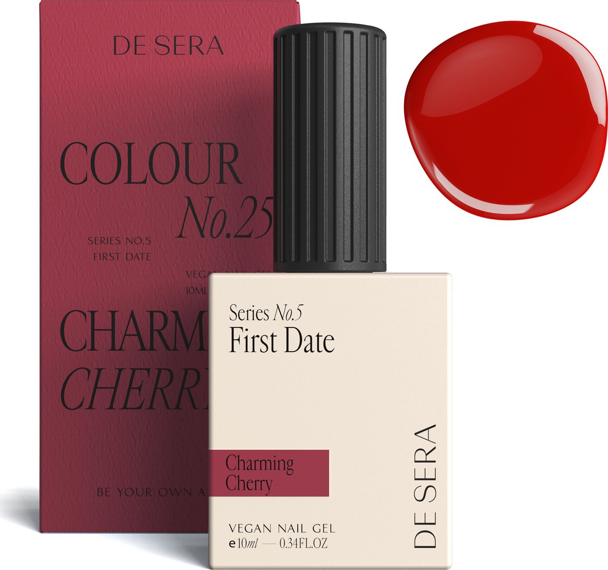 De Sera Gellak - Donker Roze Gel Nagellak - Roze - 10ML - Colour No. 25 Charming Cherry