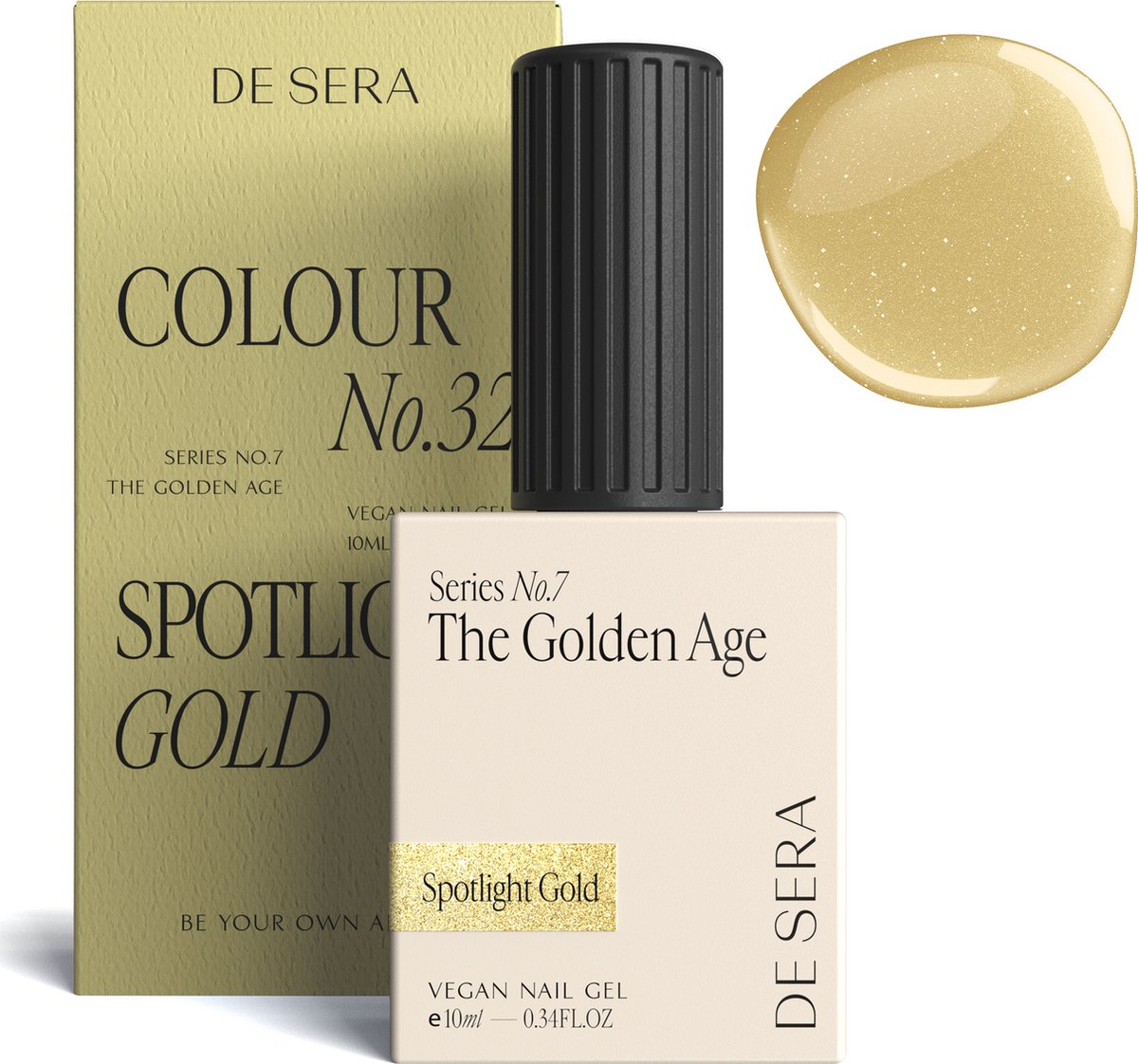 De Sera Gellak - Goude Gel Nagellak - Goud - 10ML - Colour No. 32 Spotlight Gold
