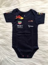 Red Bull Racing F1 Baby Romper Onesie | Zwart | 100% katoen | Verstappen 1 | Formule 1 Baby Fans | Ideaal F1 cadeau | Maat 68 | 3-6 MND
