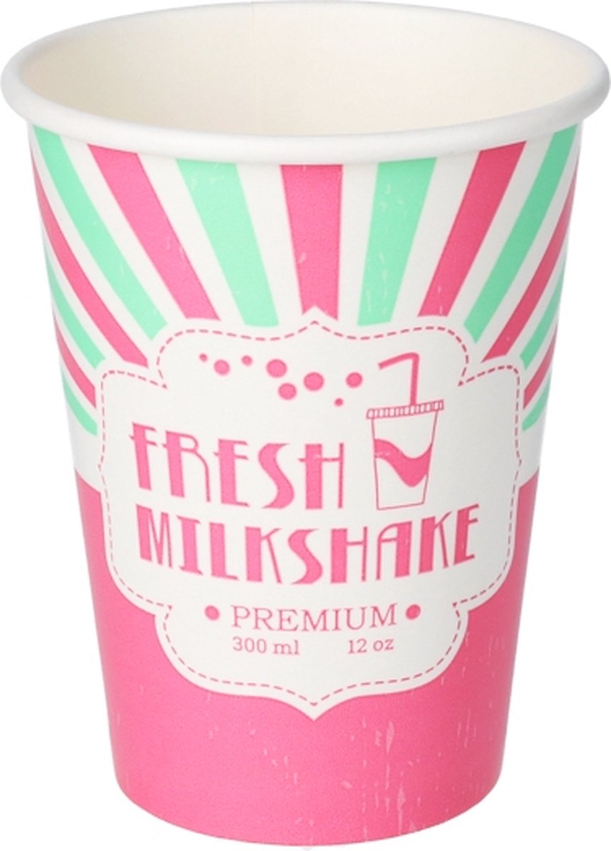 Goedkoopste Milkshakebeker klein 300ml Retro