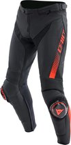 Dainese Super Speed Leather Pants Black Red Fluo 56 - Maat - Broek