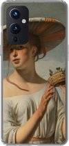 Geschikt voor OnePlus 9 hoesje - Meisje met een brede hoed - Schilderij van Caesar Boëtius van Everdingen - Siliconen Telefoonhoesje