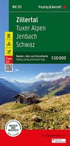 Wander-Rad-Freizeitkarte- Zillertal - Tuxer Alpen-Jenbach-Schwaz