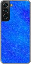 Geschikt voor Samsung Galaxy S22 Plus hoesje - Blauw - Abstract - Design - Siliconen Telefoonhoesje