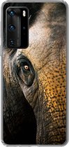 Geschikt voor Huawei P40 Pro hoesje - Olifant - Close up - Dieren - Natuur - Siliconen Telefoonhoesje