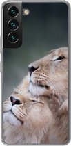 Geschikt voor Samsung Galaxy S22 hoesje - Leeuw - Wilde dieren - Big Five - Siliconen Telefoonhoesje