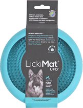 LickiMat UFO - Hondenbak - Likmat /Anti-schrok / Slowfeeder voor Hond - Turquoise - 18 cm