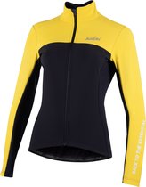 Nalini - Femme - Veste de cyclisme d'hiver - Veste de cyclisme chaude coupe-vent - Jaune - Zwart - NEW ROAD LADY JKT - S