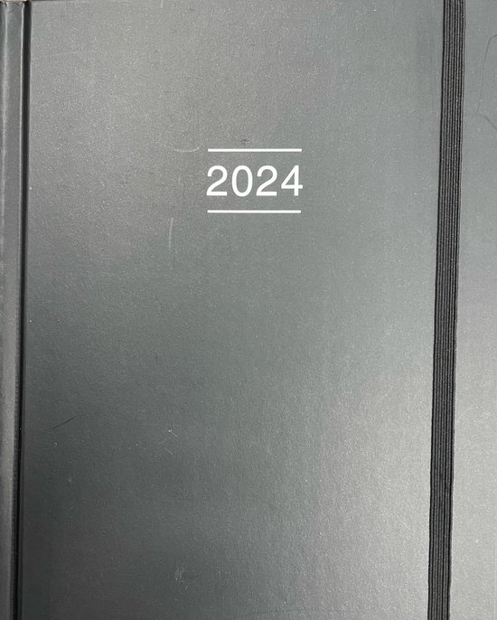 Agenda 2024 A5 Con Vista Semanal, Cubierta Trasera Acolchada, Planificador De Año Completo, Organizador Personal (negro
