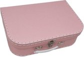 Koffertje karton roze Middel 30x21,2x9CM