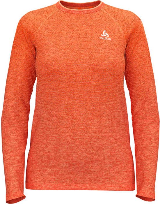 Odlo Essential Seamless T-Shirt Crew Neck L/S Coral Maat S