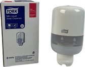 Voordeelverpakking 2 X Tork Mini Vloeibare Zeep Dispenser, wit S2, kunststof, Elevation-Line, 1 stuk (561000)