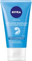 NIVEA Essentials Verfrissende Reinigingsgel Normale Huid - Reinigingsgel - Met Vitamine C & E - Vegan - Gezicht Wassen - 150 ml
