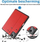 Case2go - Hoes geschikt voor Lenovo Tab M11 - TB-330FU (2024) - Ultimate Business Book Case - 11 Inch - Rood