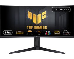 ASUS TUF Gaming VG34VQL3A - WQHD Ultrawide Gaming Monitor - 180hz - USB-hub - 34 Inch