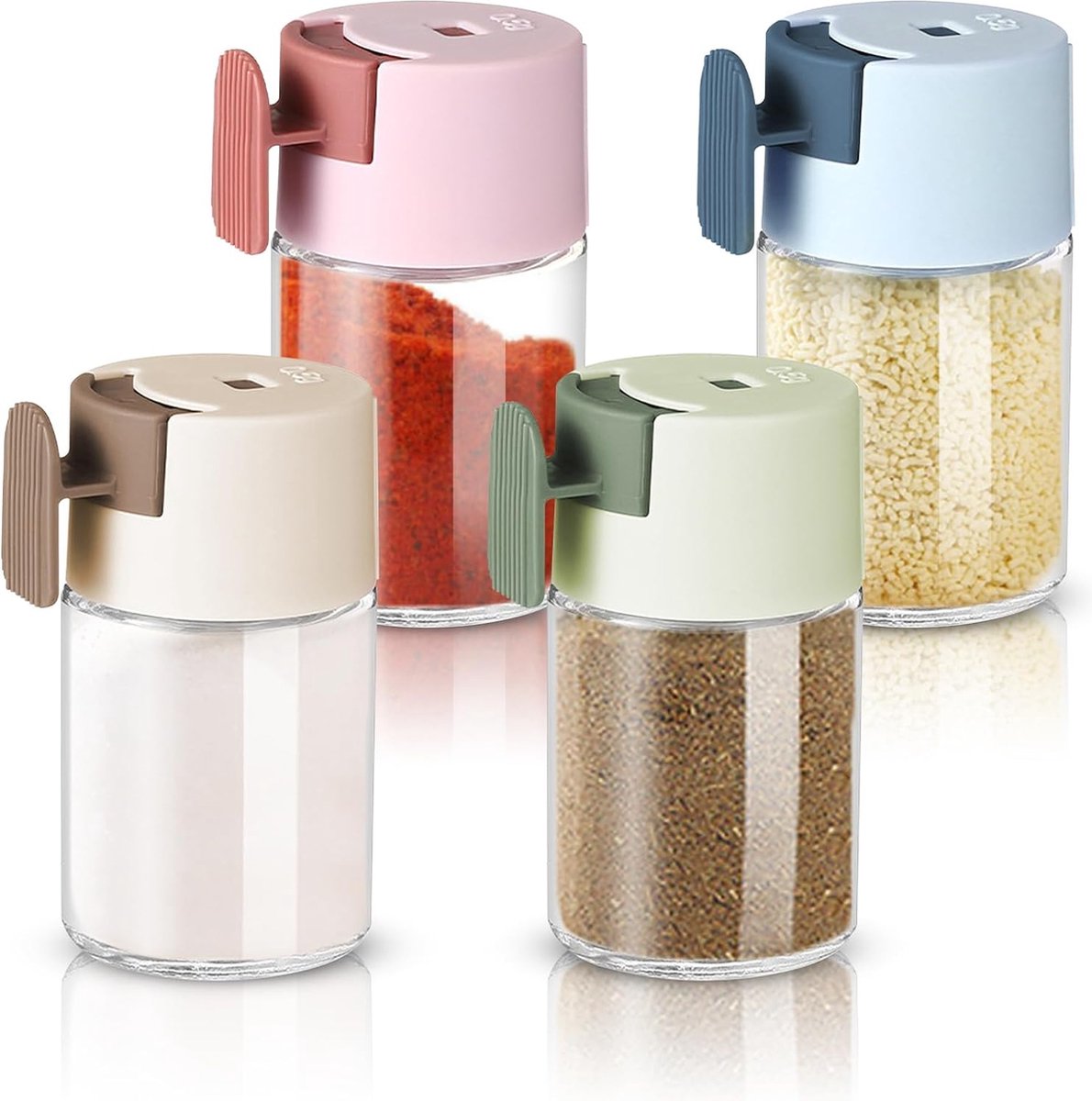 Ensemble Salière Poivrière Cœur Réglable - Verre Transparent Et Acier Inoxydable Pour Cuisine