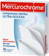 Écouvillons stériles Ultra -doux Mercurochrome 20