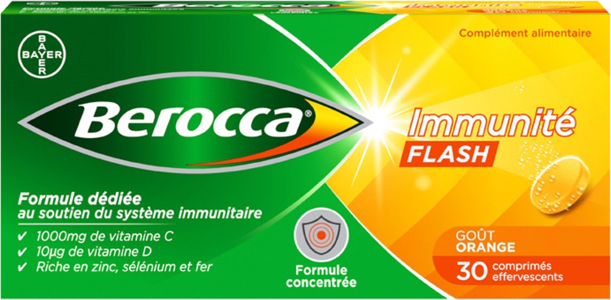 Berocca Immunity Flash Sinaasappelsmaak 30 Bruistabletten