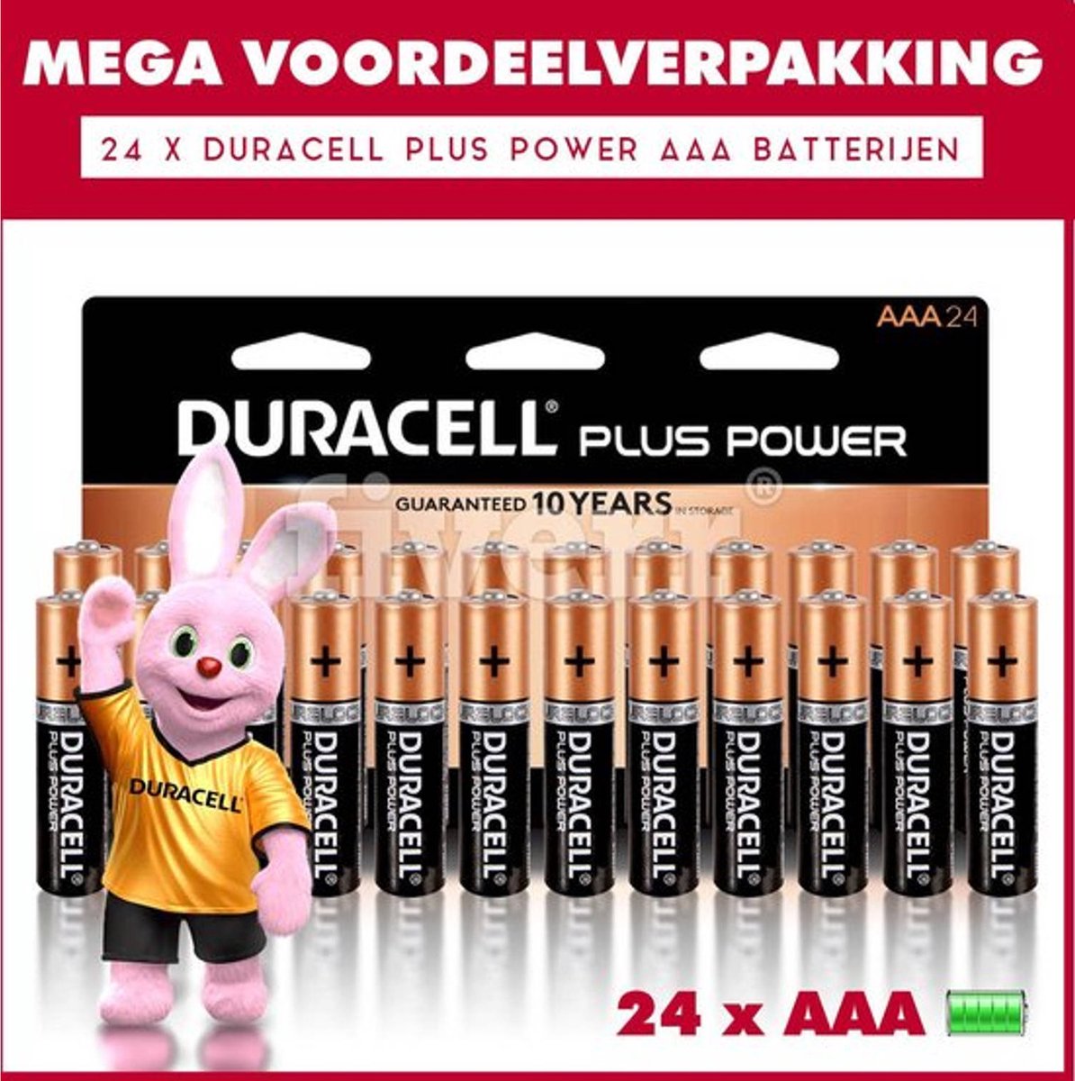 Duracell Plus AAA Alkaline 24 stuks