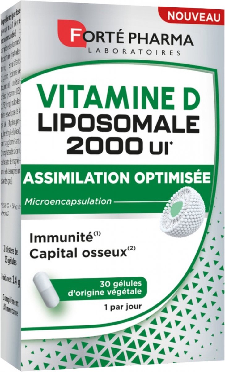 Goedkoopste Forté Pharma Vitamine D Liposomaal 2000 IE 30 Plantaardige Capsules