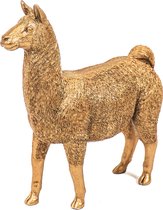Housevitamin Gouden Lama- 19x7,5x22,5cm Ornament Polyresin