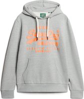 Superdry NEON VL HOODIE Heren Trui - Grijs - Maat M