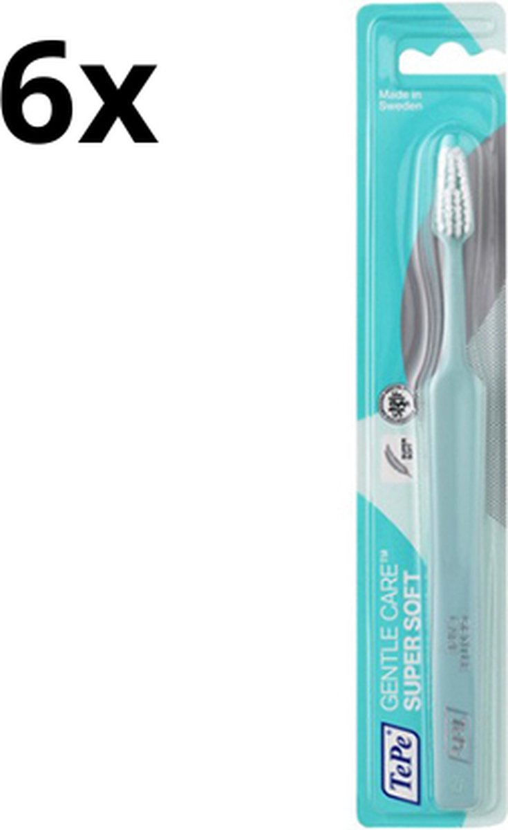 Goedkoopste 6x TePe Gentle Care Tandenborstel - Super Soft - Voordeelverpakking
