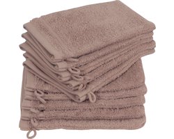 Betully ® - Deluxe Washandjes 10 stuks - 16*21 cm Beige- %100 Turks Katoen - Beige