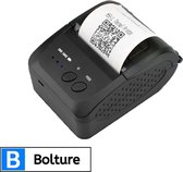 Imprimante de reçus Bolture - Imprimante d'étiquettes - Étiqueteuse - Printer d'étiquettes d'expédition - Imprimante de reçus - Printer de caisse enregistreuse - Bluetooth et USB