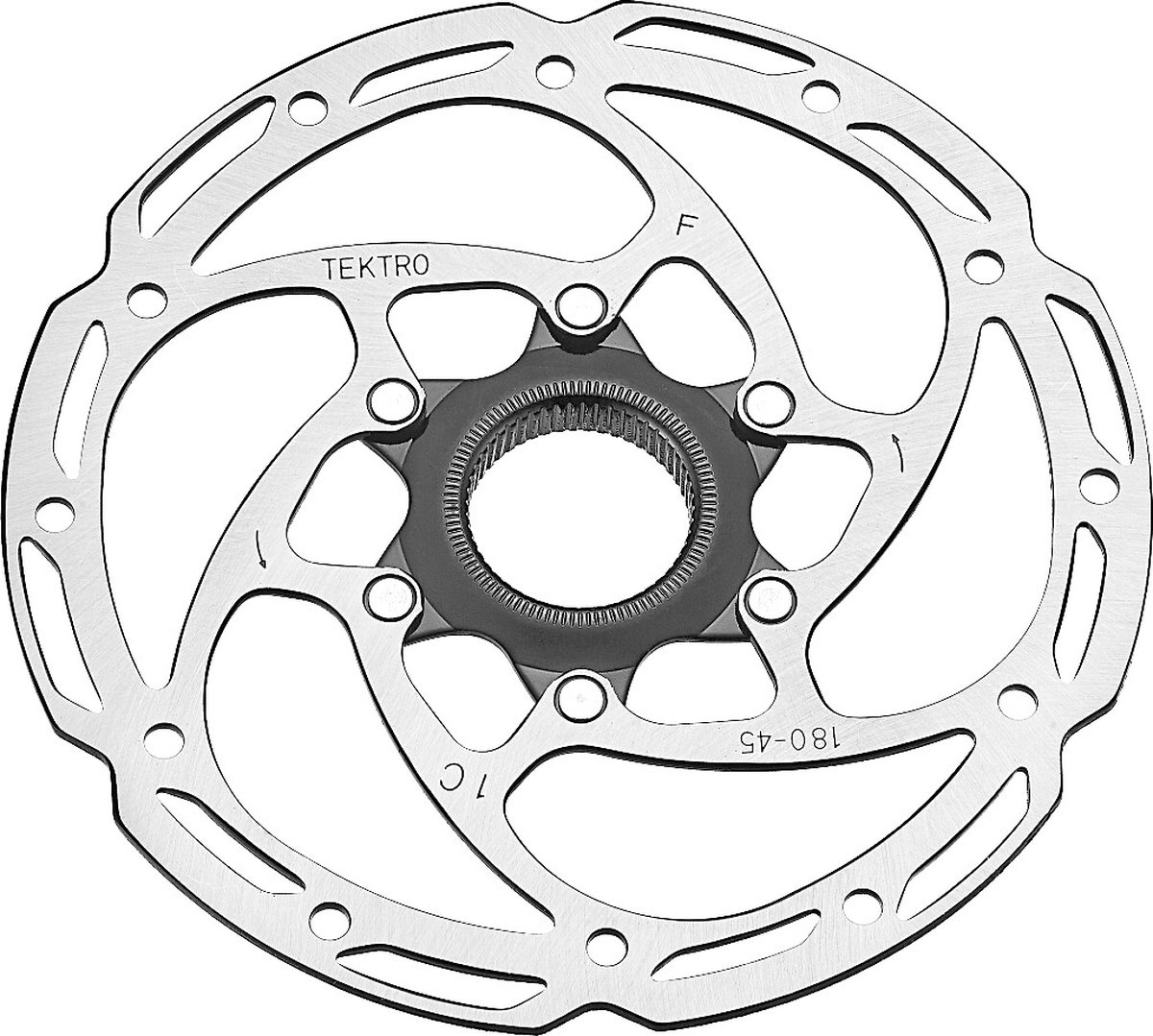 Tektro Schijfrem rotor TR180-52 ø180x1.85mm, zilver